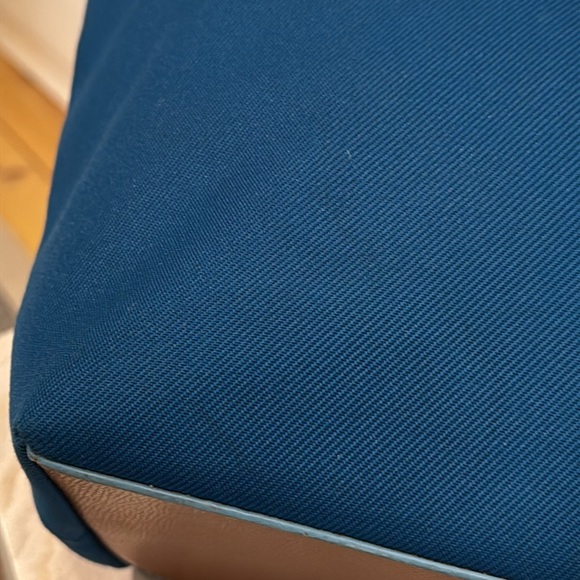 Coach Bag Canvas and Leather Trimmed Blue and Brown Tote - Picture 10 of 17